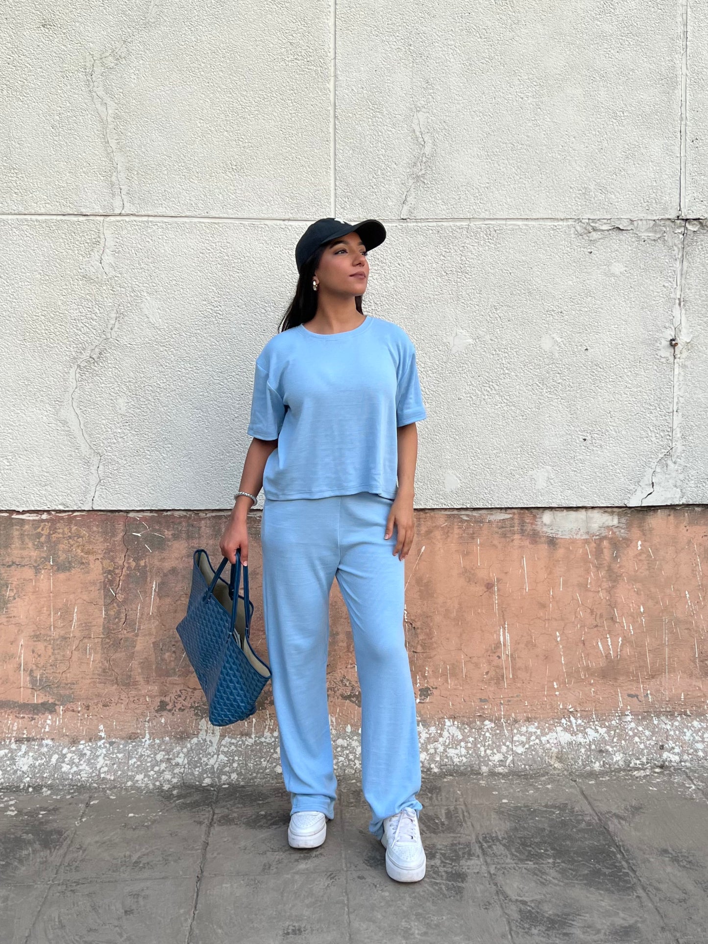 Sky blue RIB Co-ord