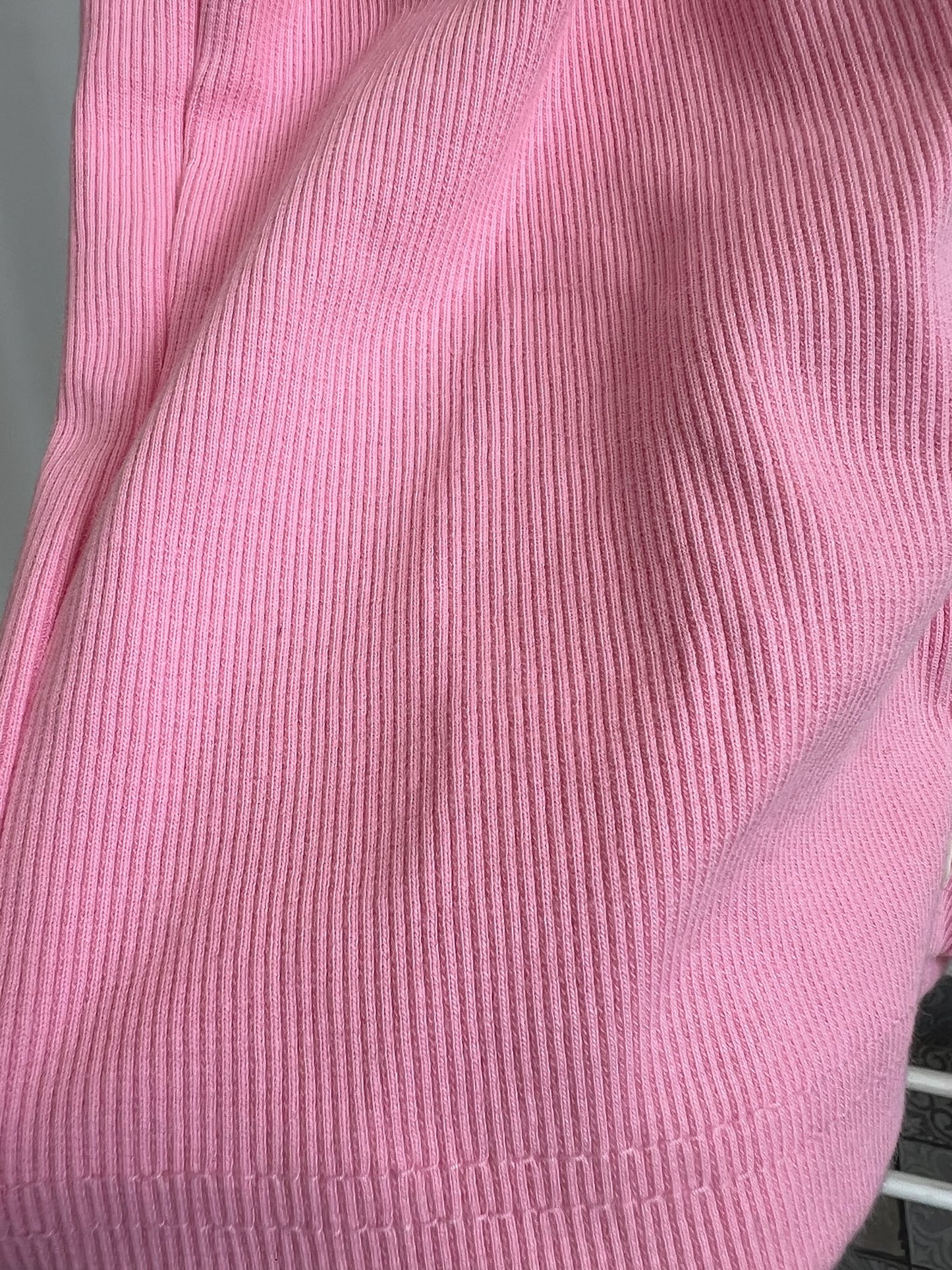 Light Pink Cotton Rib Top ( 1 available)