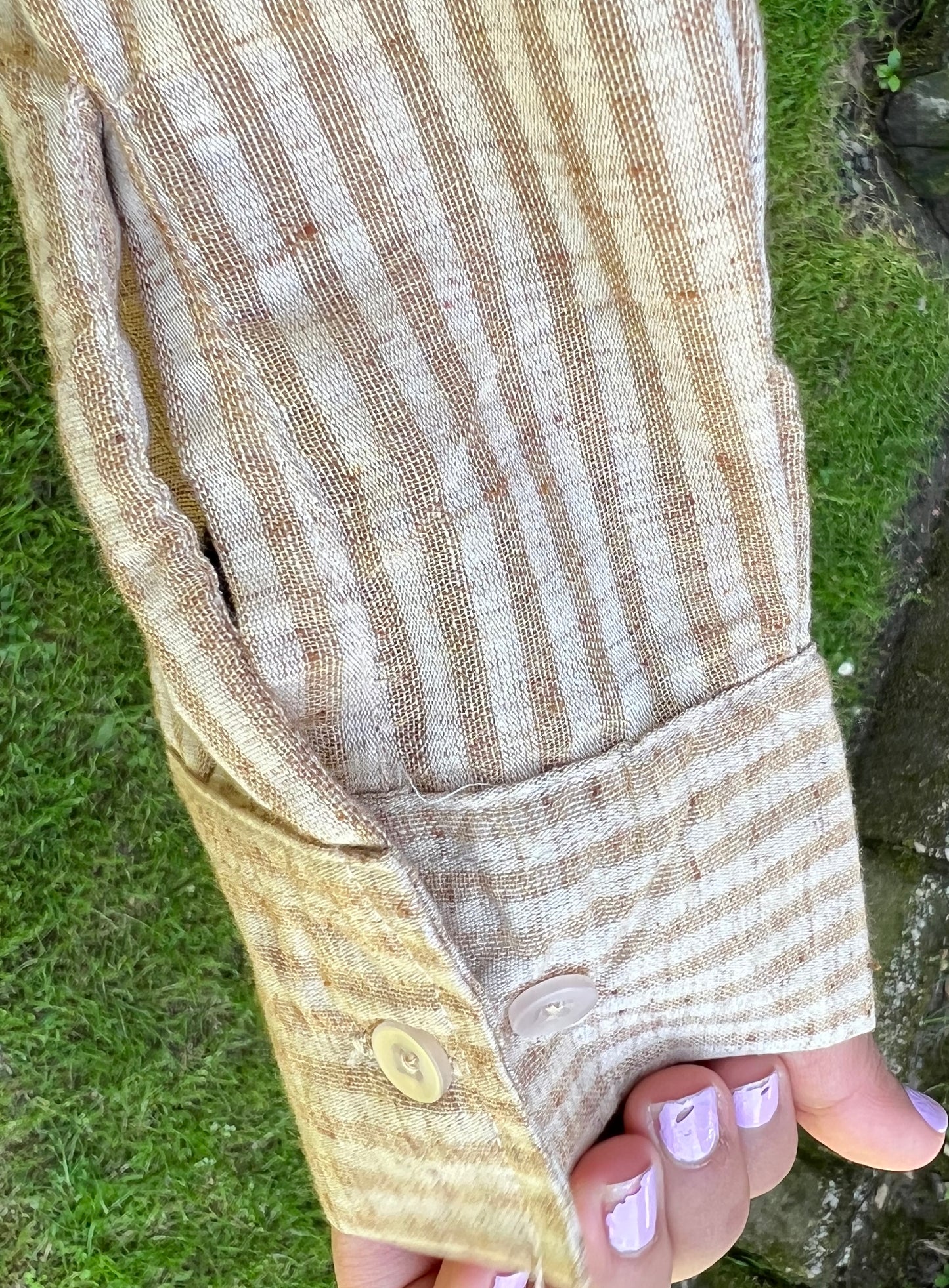 Unisex Stripes Linen Shirt