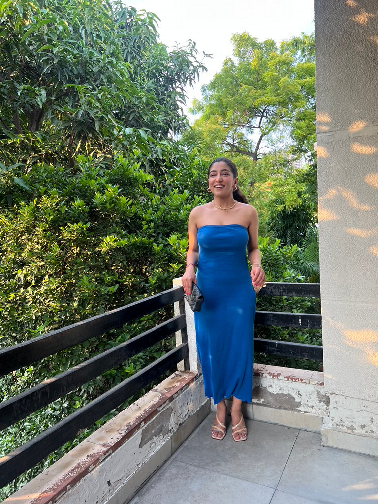 Tube Electric Blue Dress