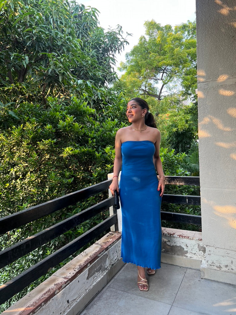 Tube Electric Blue Dress