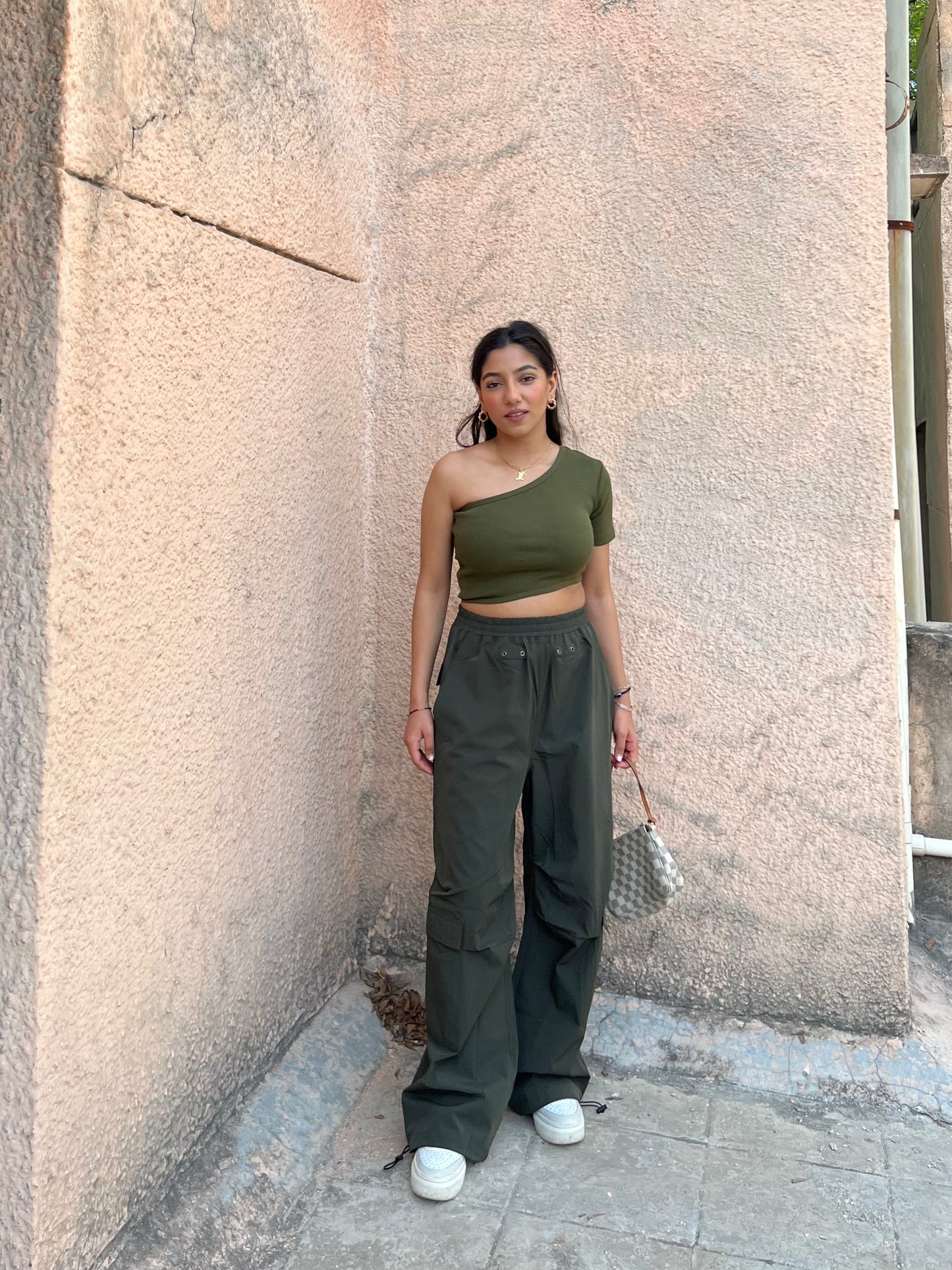 Olive Green Parachute Cargo SET