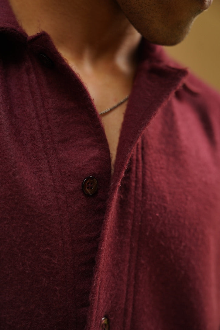 Cotton Fleece Wine Unisex Co-ord