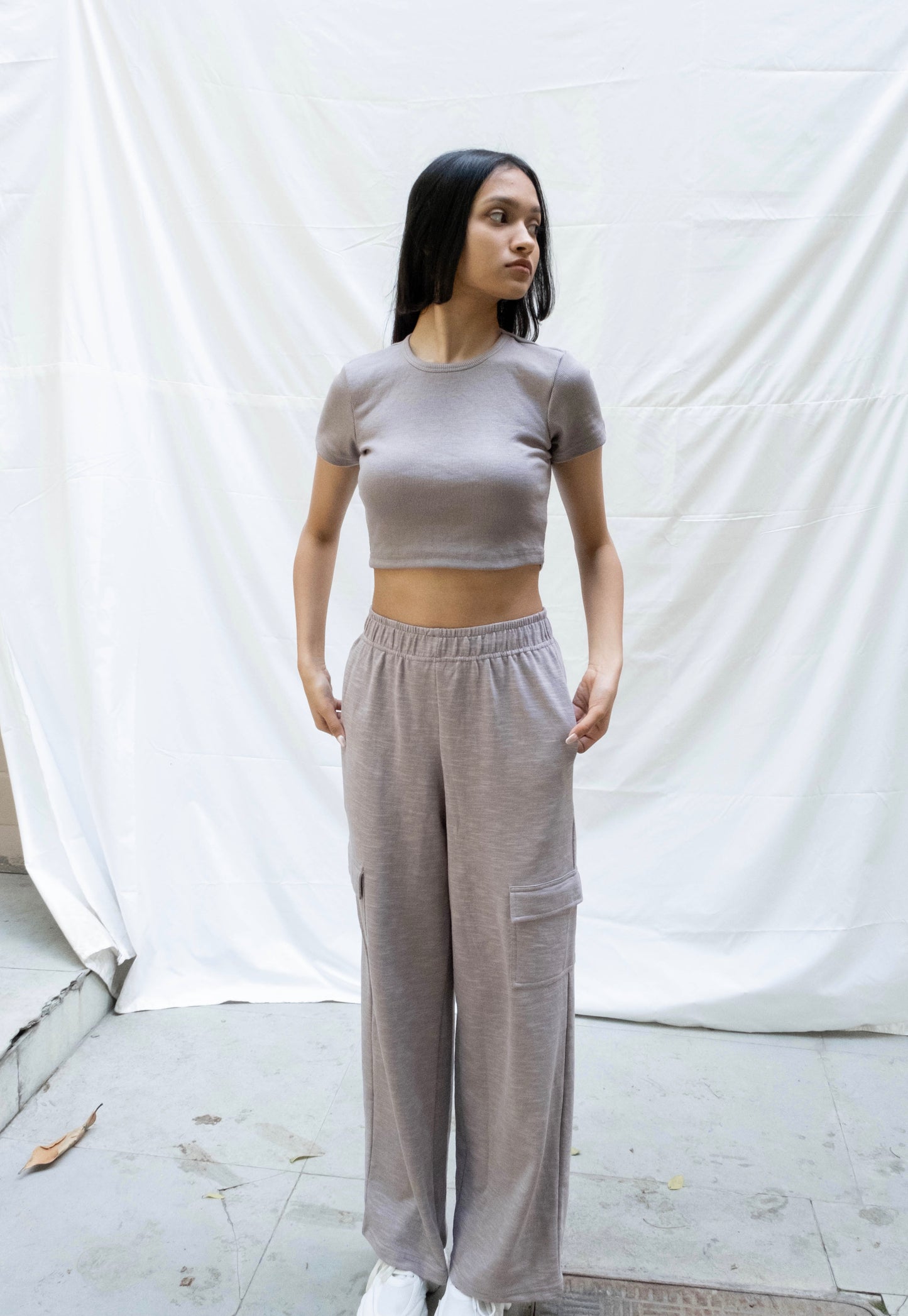 French Terry Melange Cargo Set