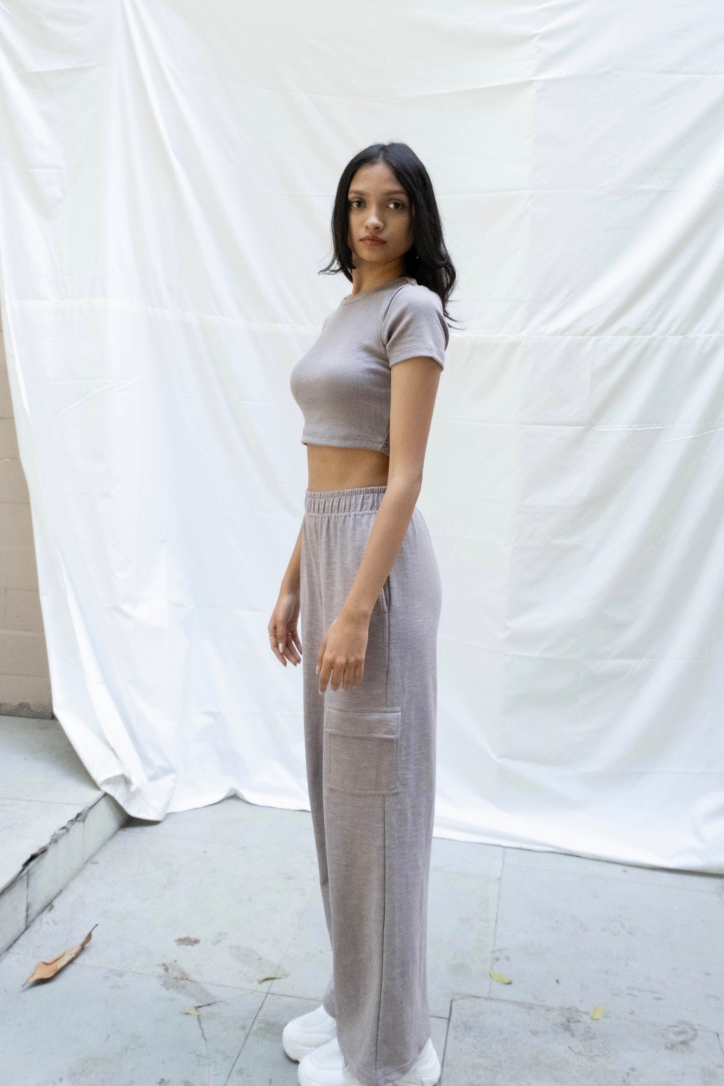 French Terry Melange Cargo Set