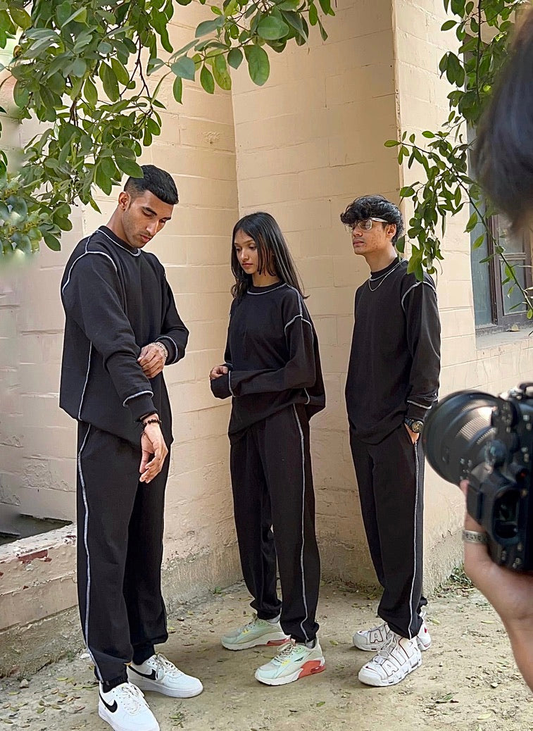 Cotton Fleece Unisex Contrast Stitch Co-ord