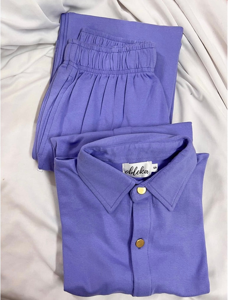 Very Peri Unisex French Terry Cotton Co-ord