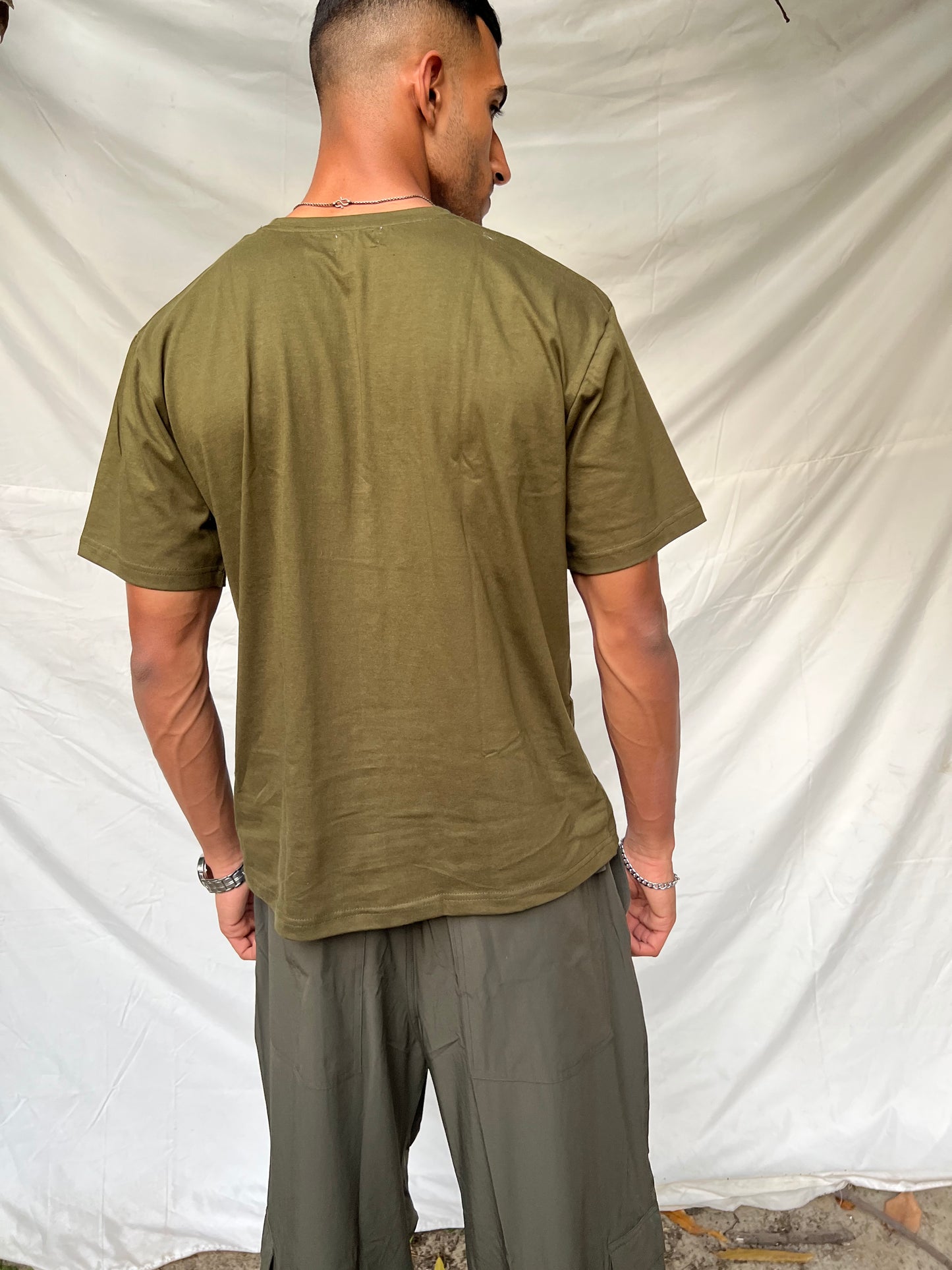 Olive Green Parachute Cargo Unisex Co-ord