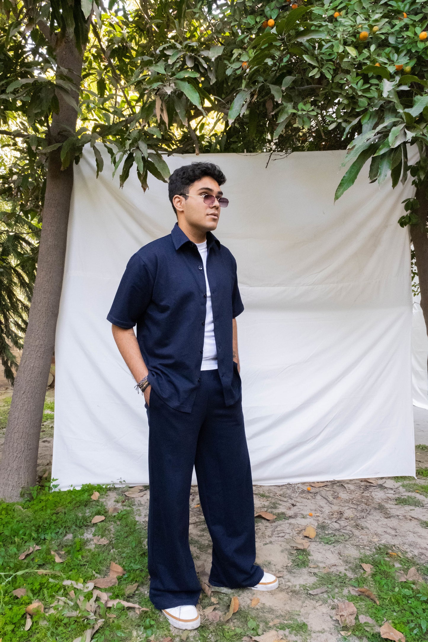 French Terry Unisex Navy Blue Co-ord