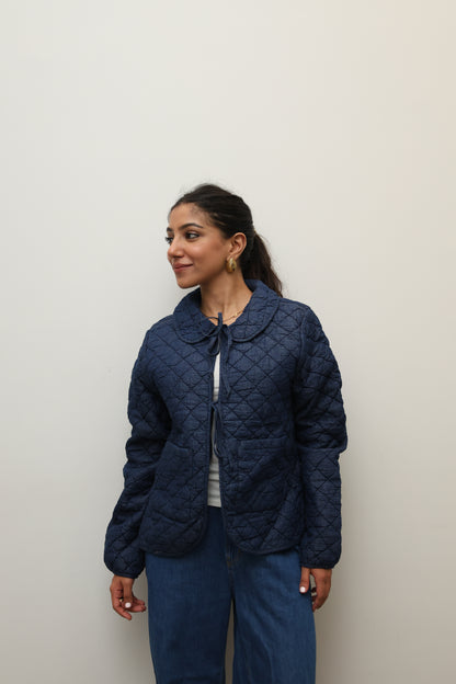 Scandi Bow Quilted Jacket