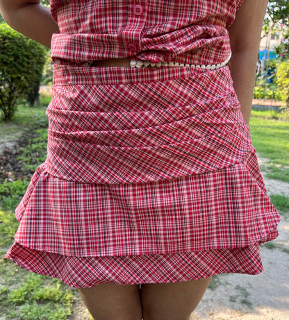 Cotton Poplin Shirt & Skort Set