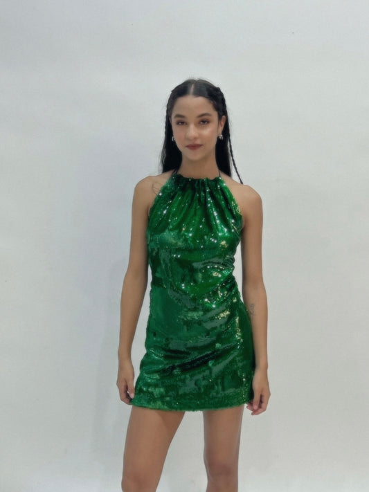 Emerald Green Water Sequin SKIRT & TOP SET