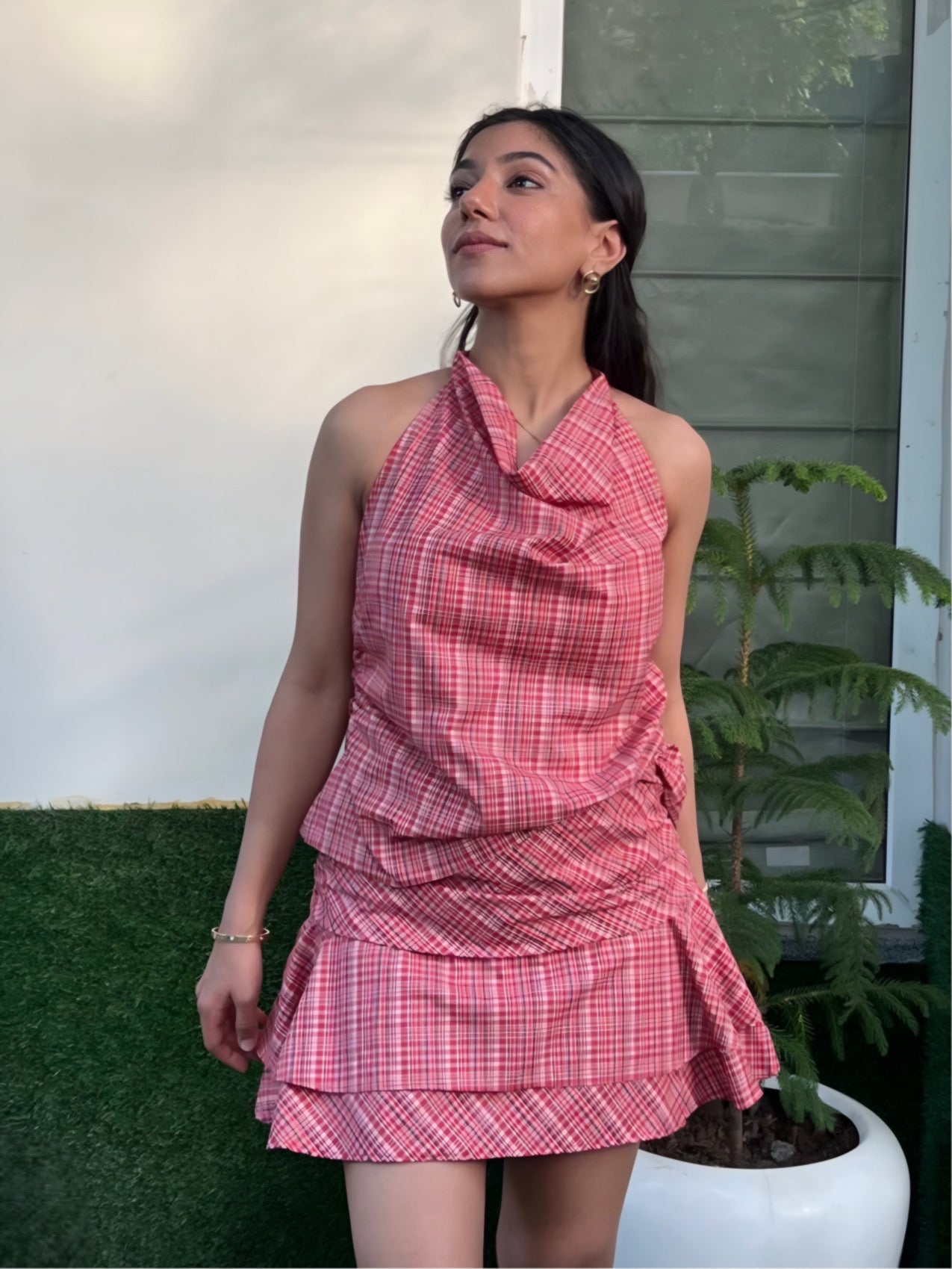 Cotton Poplin Halter top & Skort Set