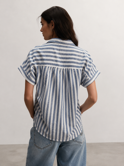 Half-Sleeve Double Cotton Gauze Shirt