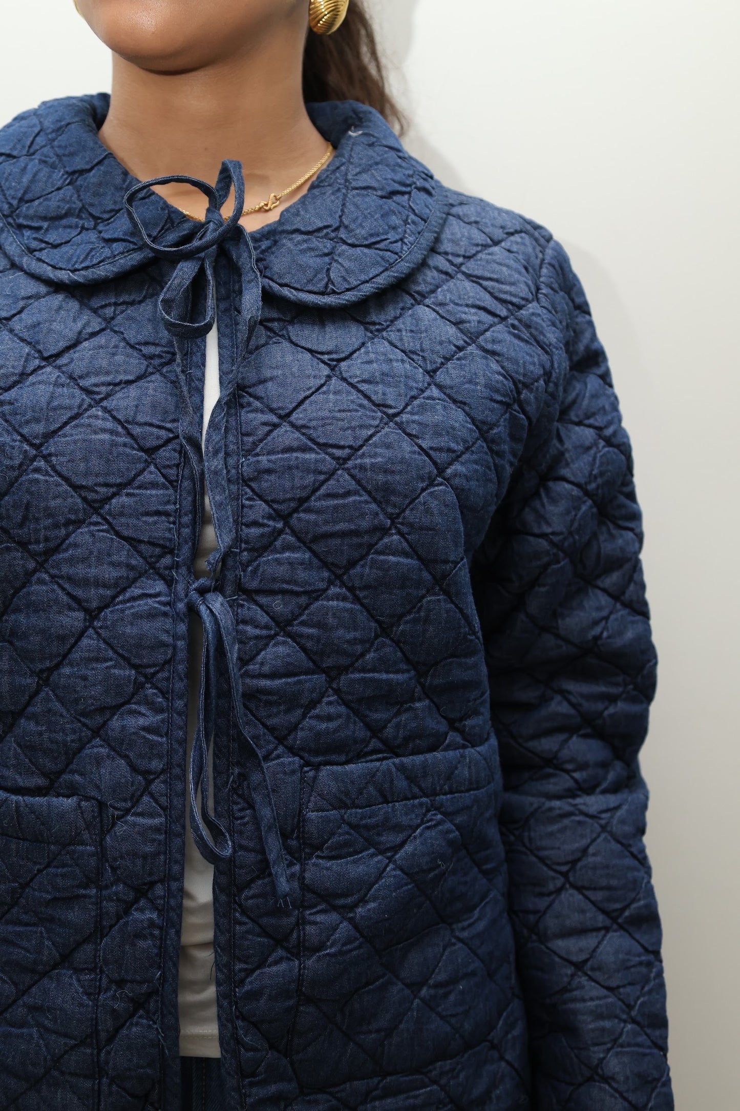 Scandi Bow Quilted Jacket
