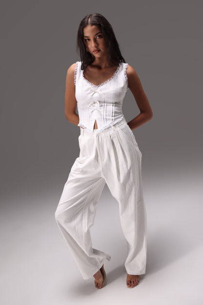Swan Linen Bow Set