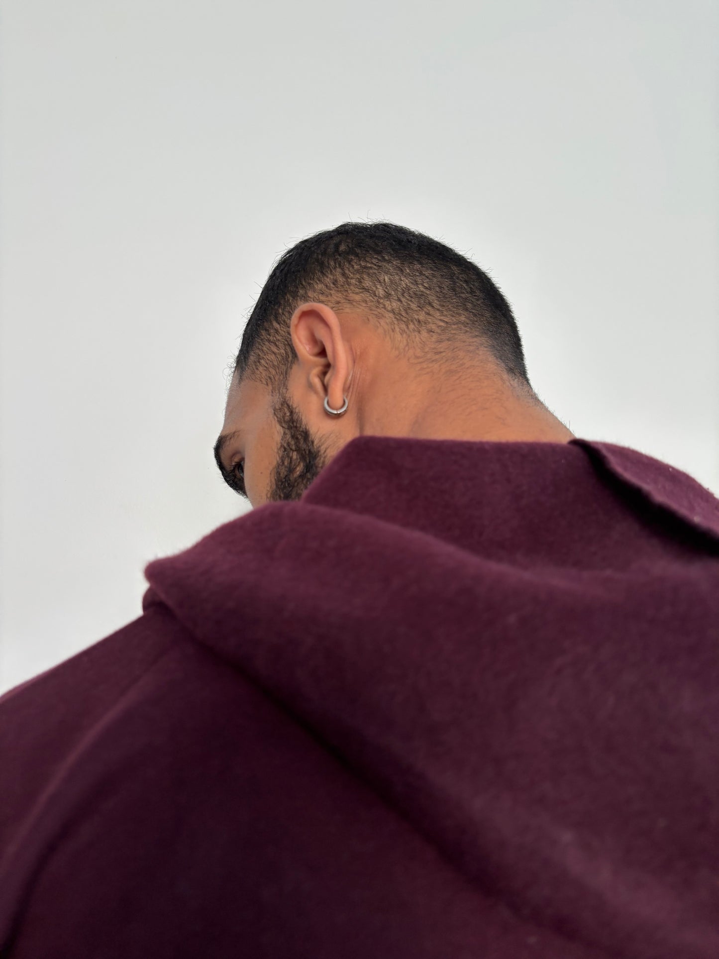Unisex Burgundy Zipper Hoodie Cotton Fleece SET (Medium Warmth)