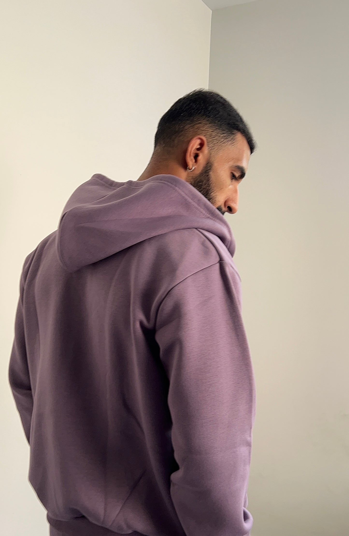 Unisex Light Mauve Zipper Hoodie Cotton Fleece SET (High Warmth)