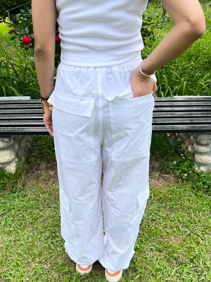 White Parachute Cargo PANTS ONLY