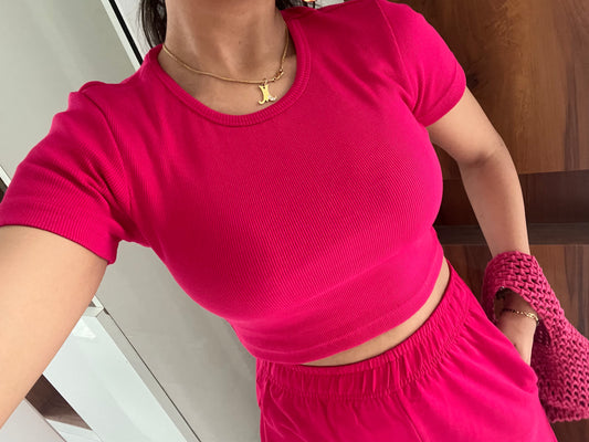 Magenta RIB TOP ONLY