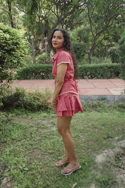 Cotton Poplin Shirt & Skort Set