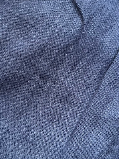 Navy Blue Cotton Linen Blend Sculpted Set
