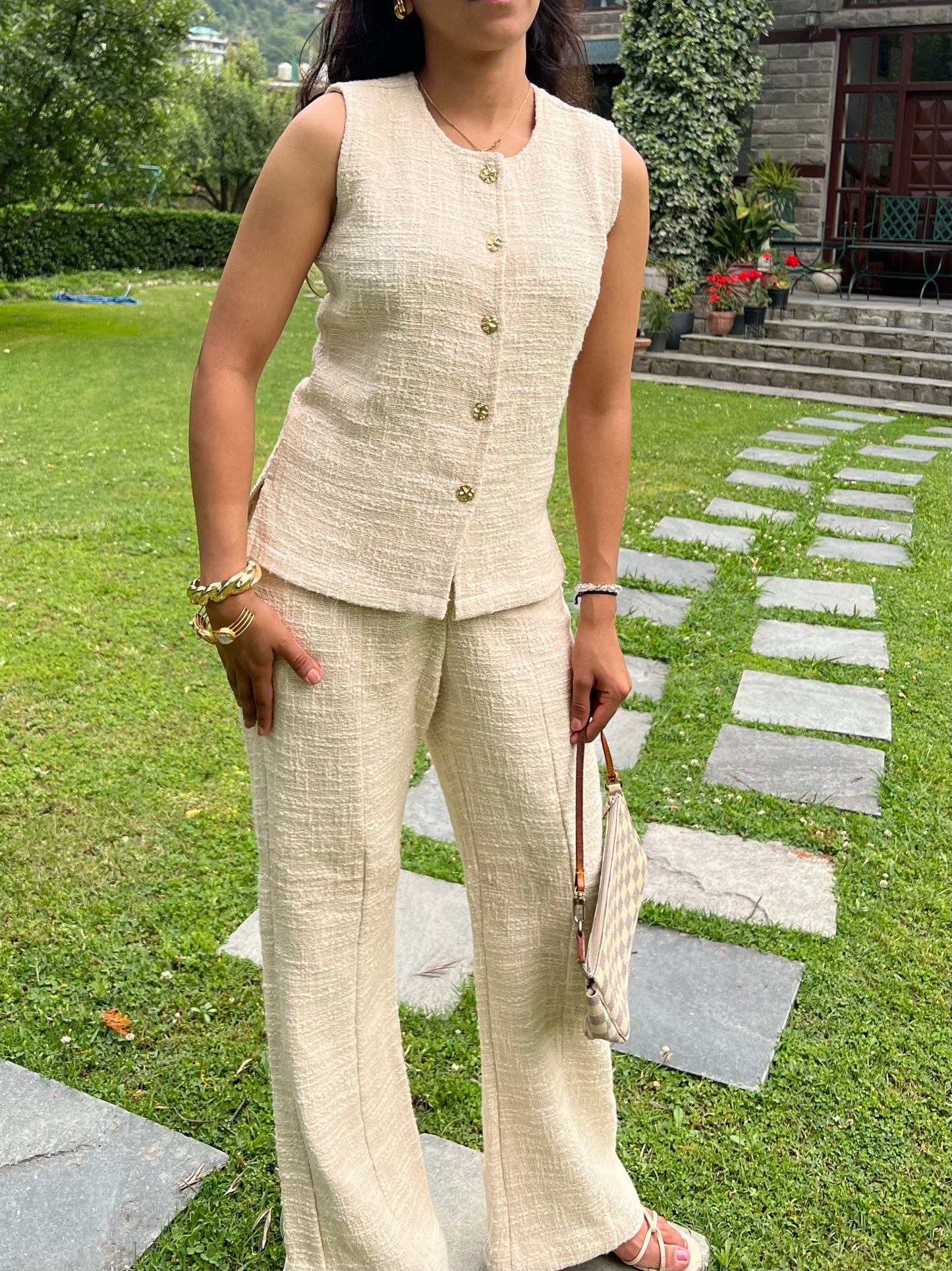 Ivory Textured Cotton Set