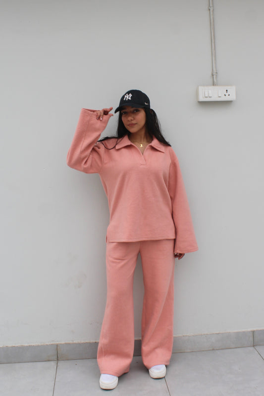 Cotton Fleece Salmon Co-ord