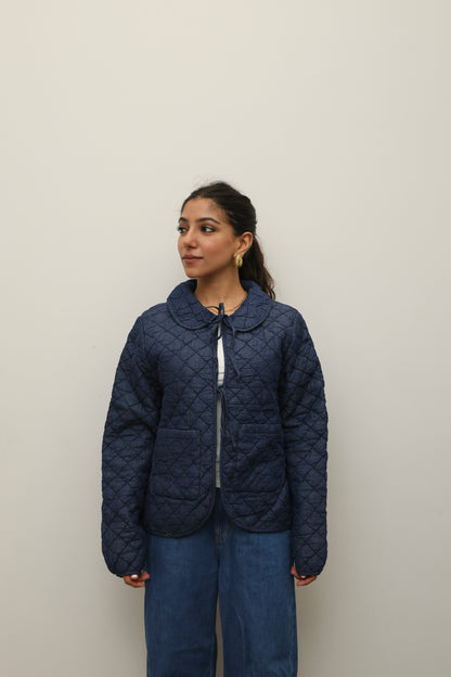 Scandi Bow Quilted Jacket