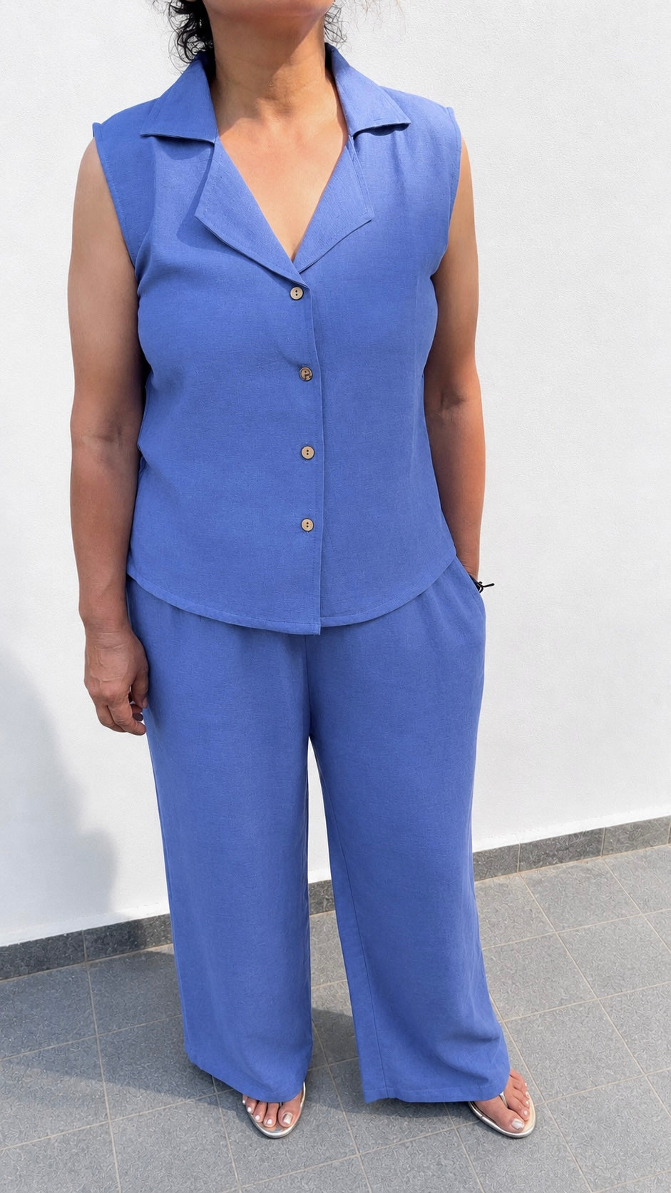 Cotton Slub Blue Set
