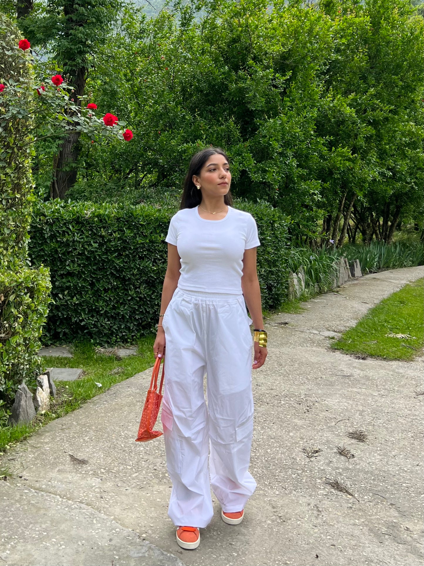 White Parachute Cargo PANTS ONLY