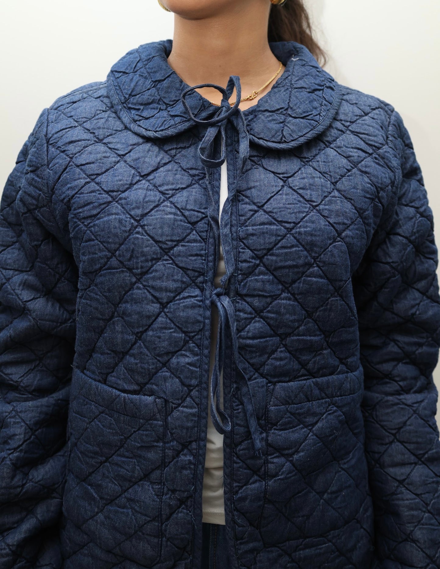 Scandi Bow Quilted Jacket