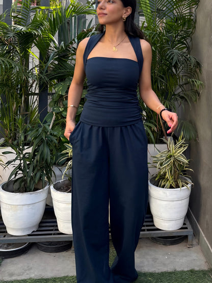 Pure Cotton Ruched top & Pants set