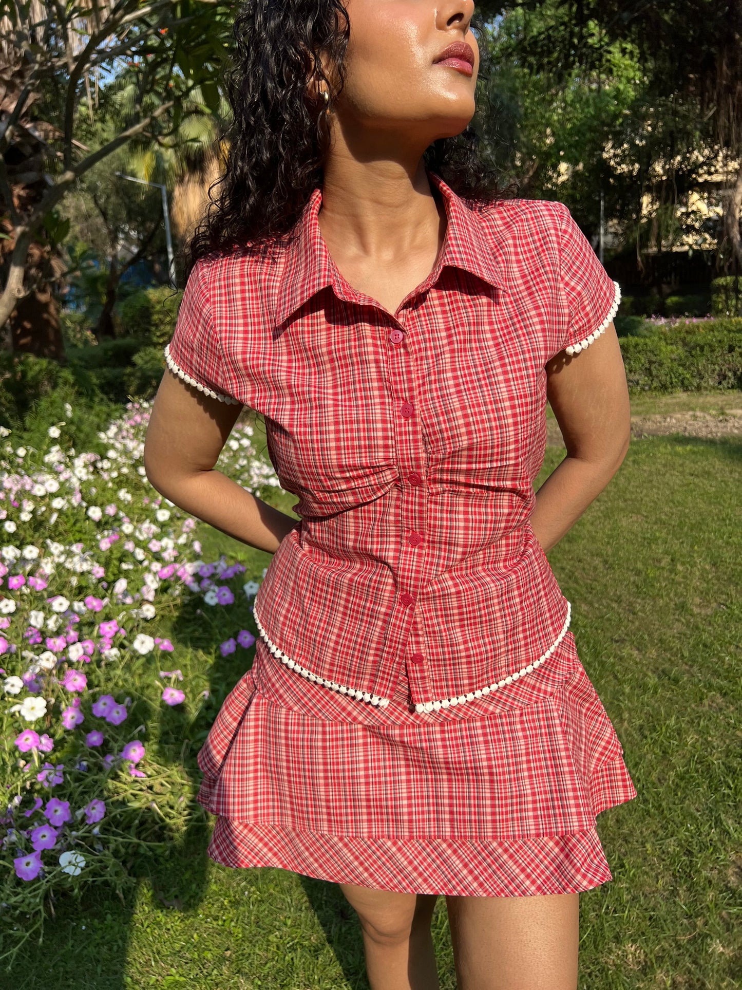 Cotton Poplin Shirt & Skort Set