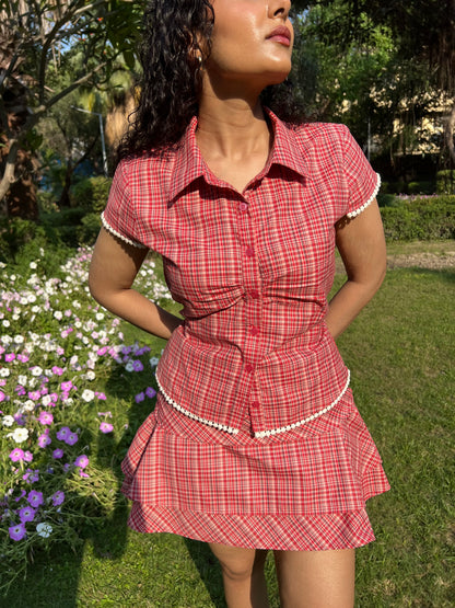 Cotton Poplin Shirt & Skort Set