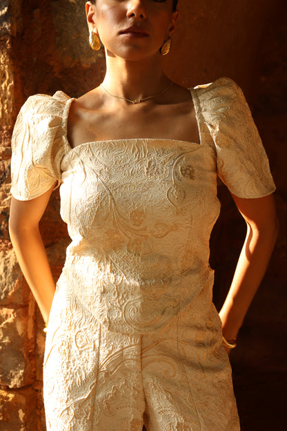 Ivory Corset Jacquard SET