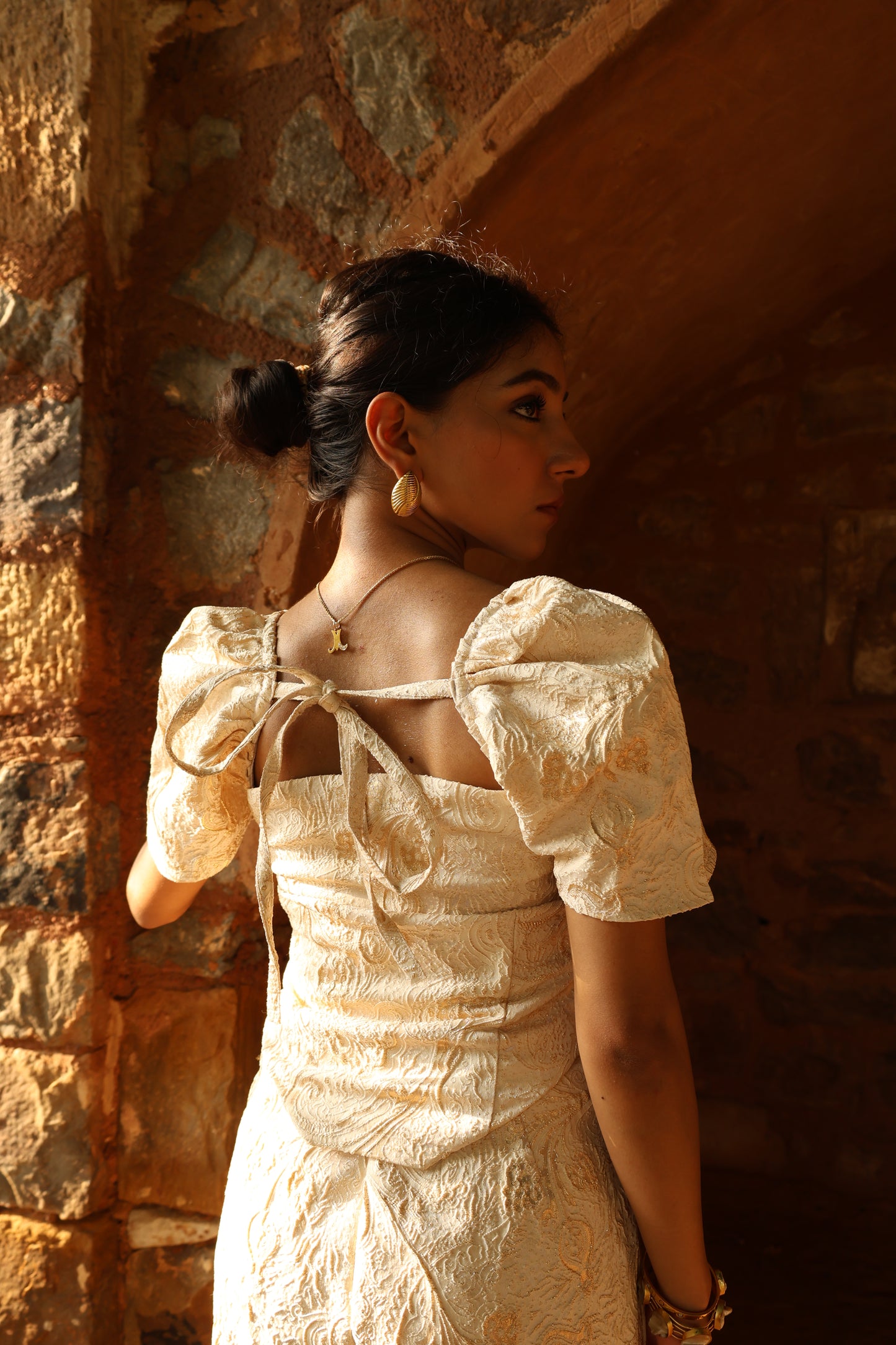 Ivory Corset Jacquard SET