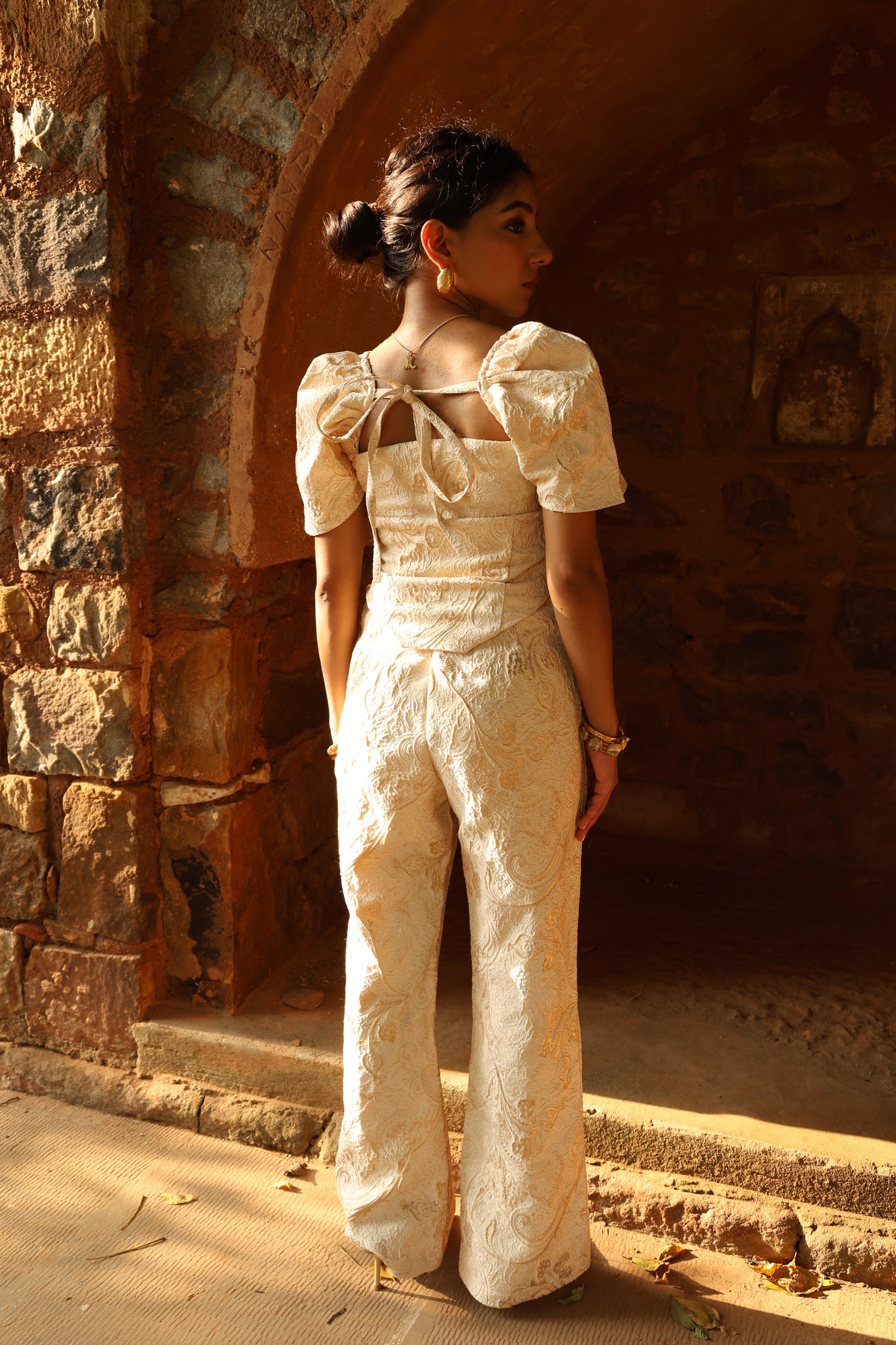 Ivory Corset Jacquard SET