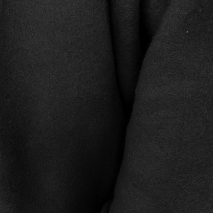 Cotton fleece black unisex coord ( medium warmth)