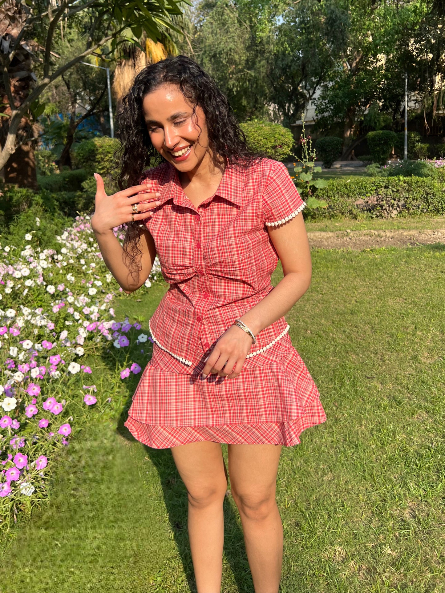 Cotton Poplin Shirt & Skort Set