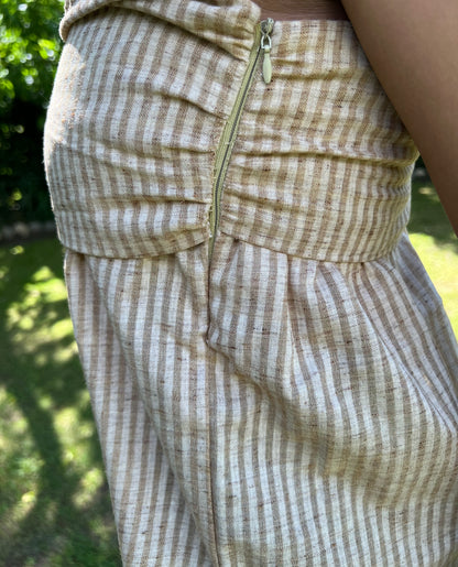 Linen Strapless Top