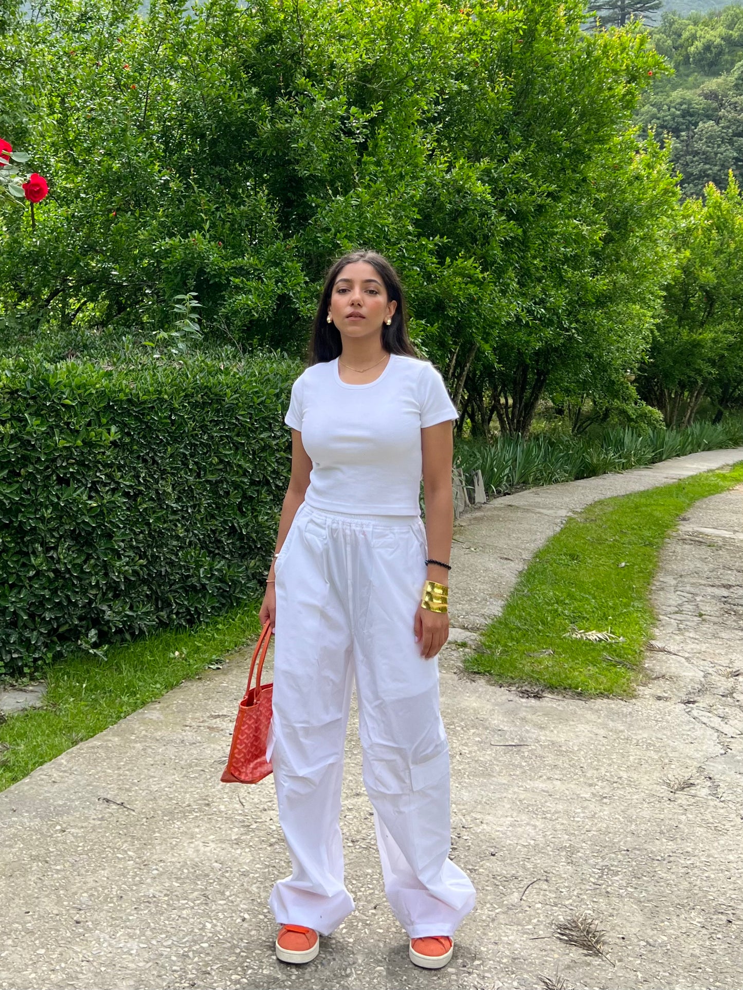 White Parachute Cargo PANTS ONLY