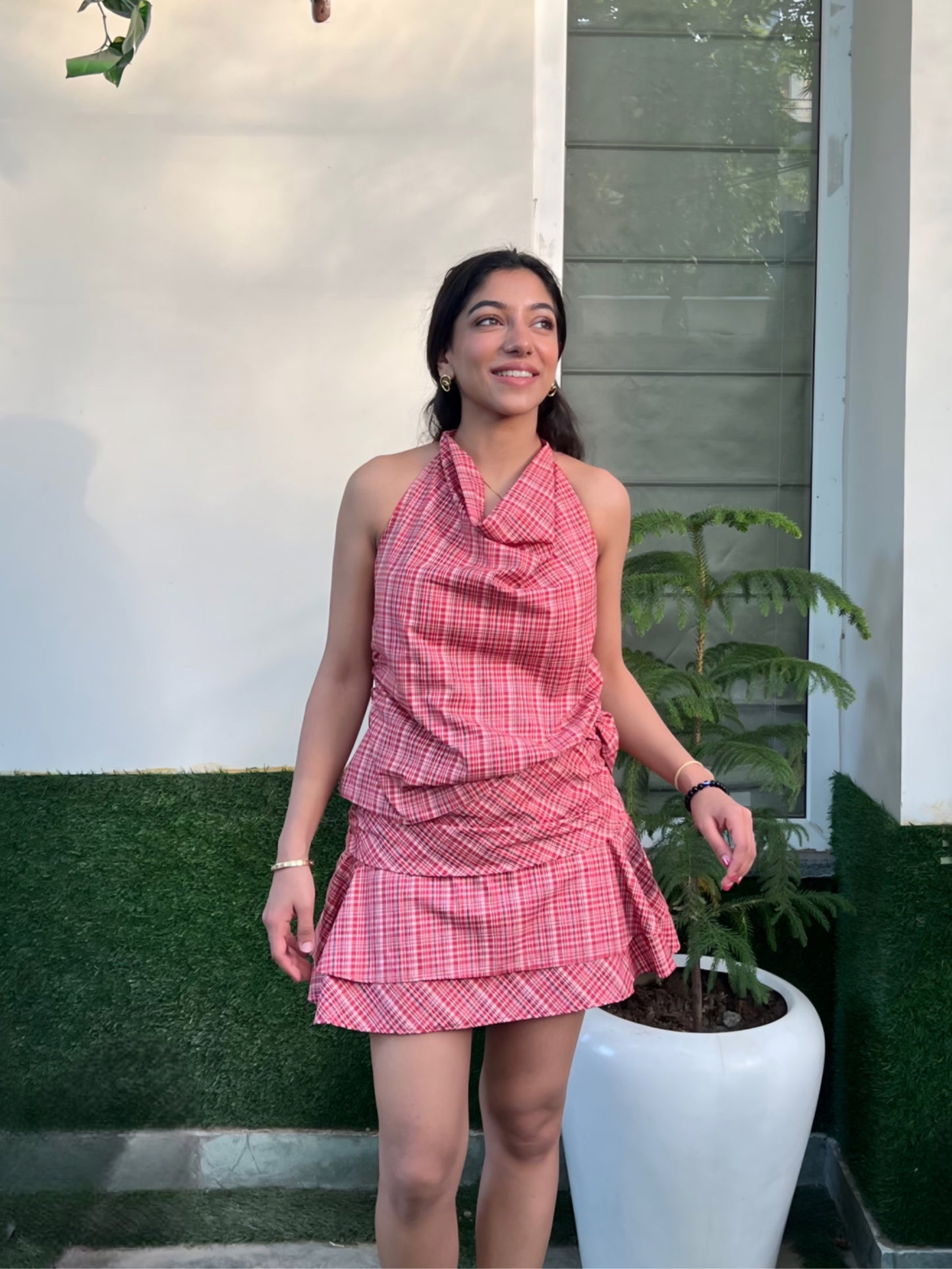 Cotton Poplin Halter top & Skort Set