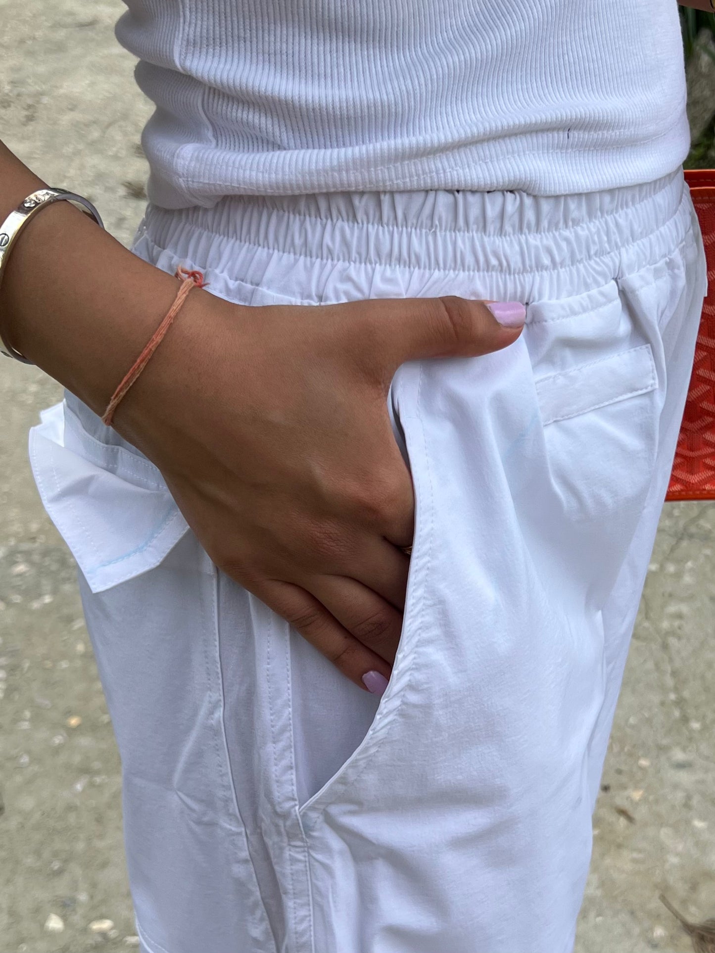 White Parachute Cargo PANTS ONLY
