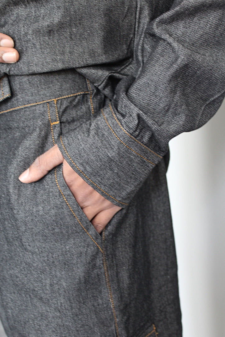 Men Denim Shirt Set