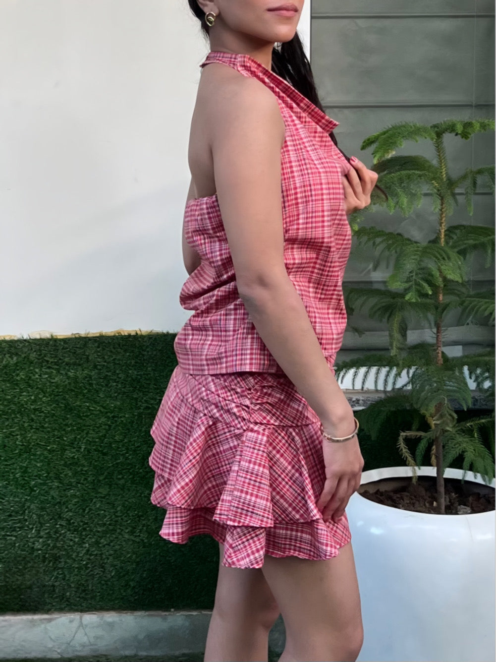 Cotton Poplin Halter top & Skort Set
