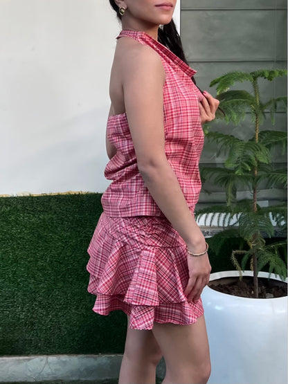Cotton Poplin Halter top & Skort Set
