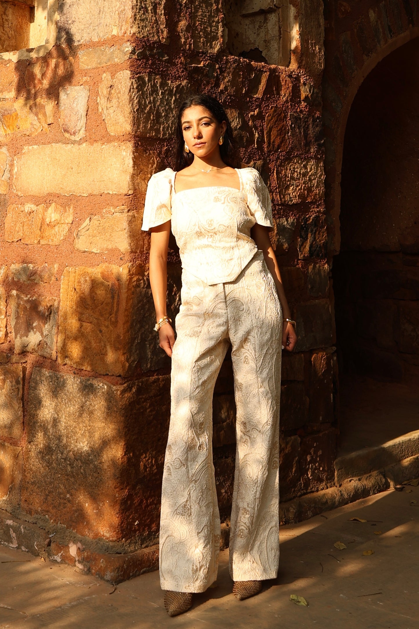 Ivory Corset Jacquard SET