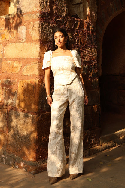 Ivory Corset Jacquard SET