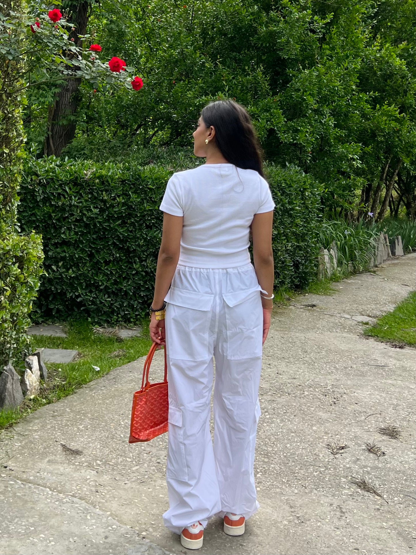 White Parachute Cargo PANTS ONLY